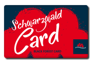 Die Grafik zeigt eine rote Karte mit der Aufschrift "Schwarzwald Card" und einer kleinen Abbildung rechts unten.